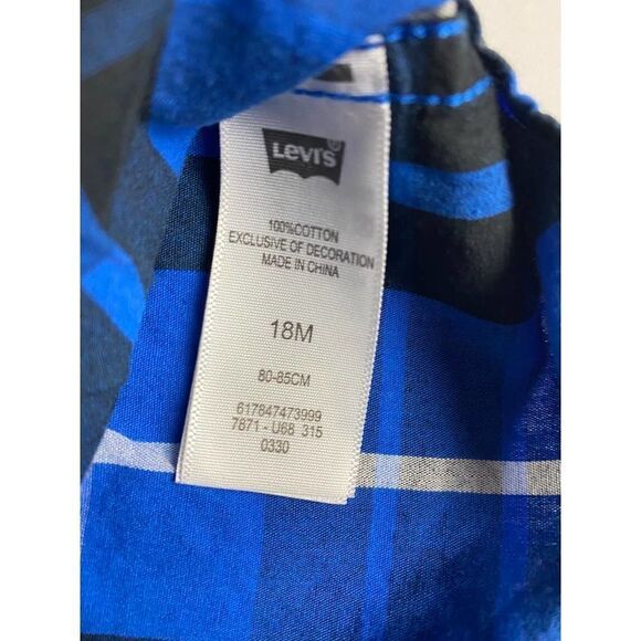 Levi's Cotton Plaid Button-Down Shirt - Size 18 Months - Picture 7 of 7